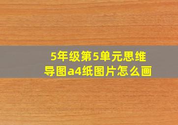 5年级第5单元思维导图a4纸图片怎么画