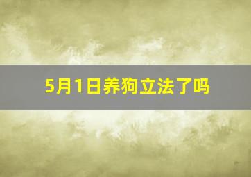 5月1日养狗立法了吗