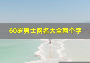 60岁男士网名大全两个字