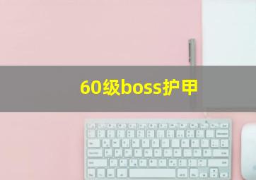 60级boss护甲