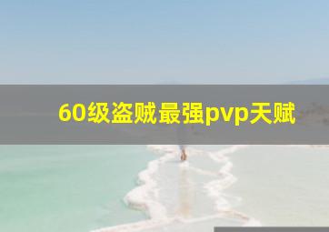 60级盗贼最强pvp天赋