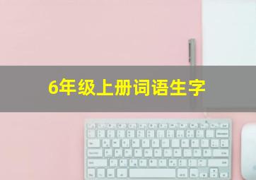 6年级上册词语生字