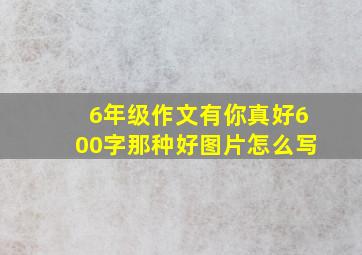 6年级作文有你真好600字那种好图片怎么写