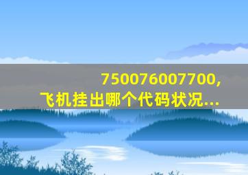 750076007700,飞机挂出哪个代码状况...