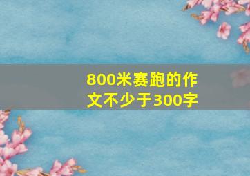 800米赛跑的作文不少于300字