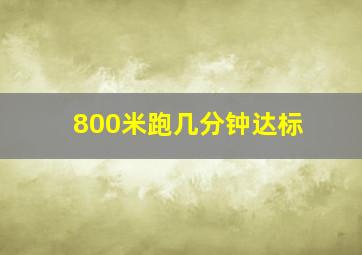 800米跑几分钟达标