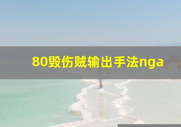 80毁伤贼输出手法nga