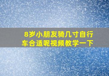 8岁小朋友骑几寸自行车合适呢视频教学一下