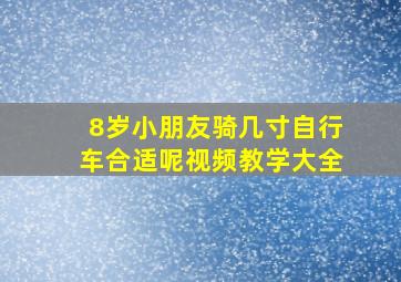 8岁小朋友骑几寸自行车合适呢视频教学大全