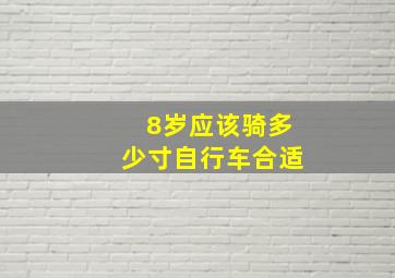 8岁应该骑多少寸自行车合适