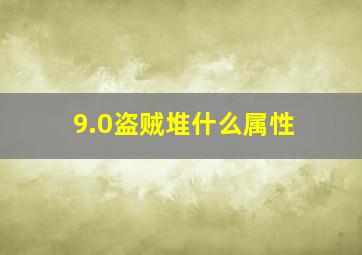 9.0盗贼堆什么属性