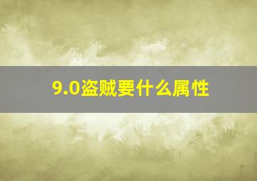 9.0盗贼要什么属性