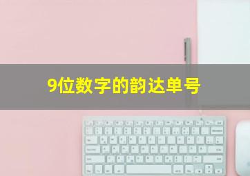 9位数字的韵达单号