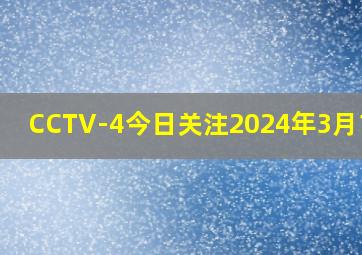 CCTV-4今日关注2024年3月13日