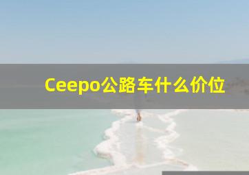 Ceepo公路车什么价位