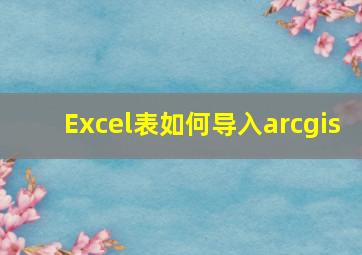 Excel表如何导入arcgis