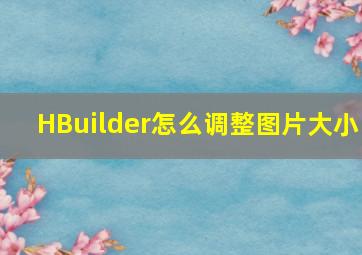 HBuilder怎么调整图片大小