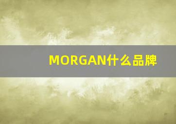 MORGAN什么品牌