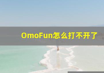 OmoFun怎么打不开了