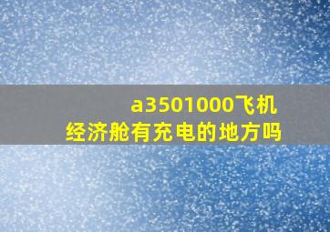 a3501000飞机经济舱有充电的地方吗