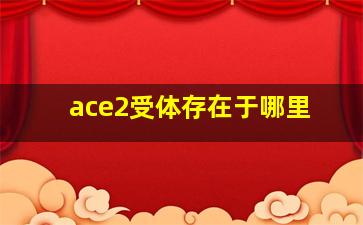 ace2受体存在于哪里