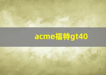 acme福特gt40