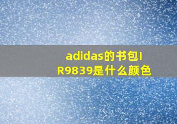 adidas的书包IR9839是什么颜色