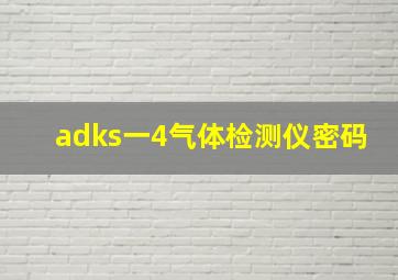 adks一4气体检测仪密码