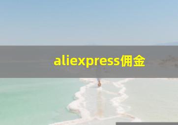 aliexpress佣金