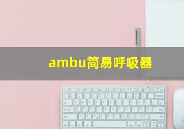 ambu简易呼吸器