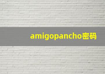 amigopancho密码