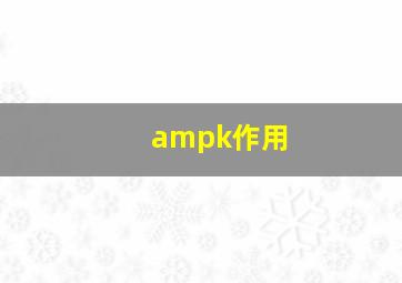 ampk作用