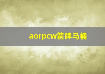 aorpcw箭牌马桶