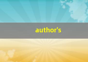 author's