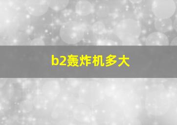 b2轰炸机多大