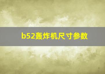 b52轰炸机尺寸参数