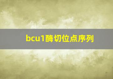 bcu1酶切位点序列