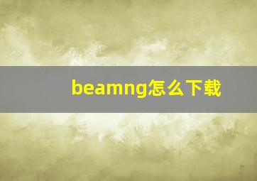 beamng怎么下载