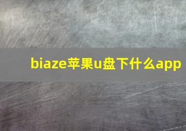 biaze苹果u盘下什么app