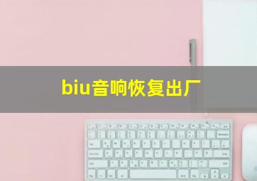 biu音响恢复出厂