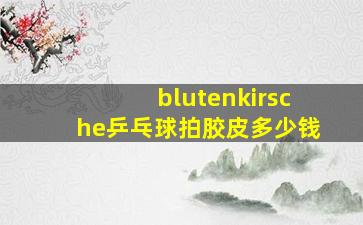 blutenkirsche乒乓球拍胶皮多少钱