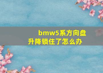 bmw5系方向盘升降锁住了怎么办