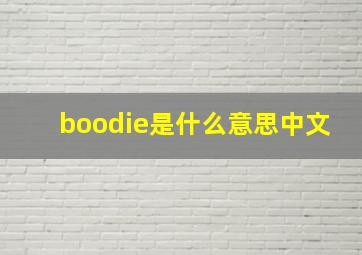 boodie是什么意思中文