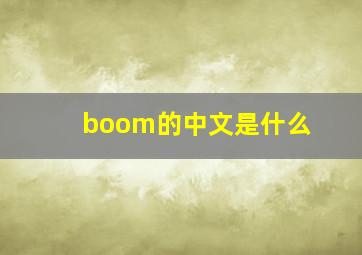 boom的中文是什么