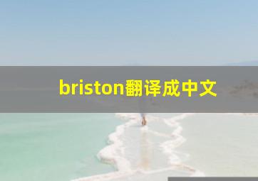 briston翻译成中文