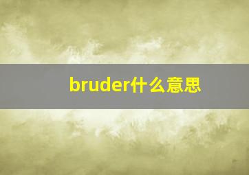 bruder什么意思