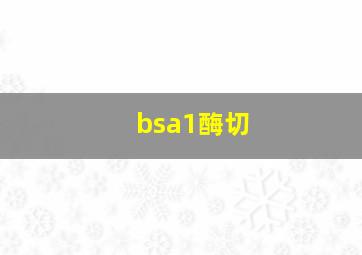 bsa1酶切