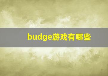 budge游戏有哪些