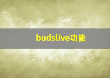 budslive功能