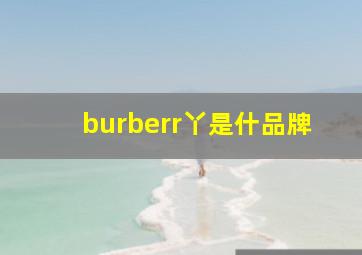 burberr丫是什品牌